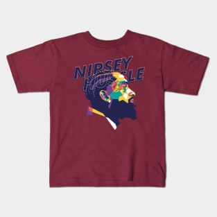 nipsey hussle on wpap Style Kids T-Shirt
